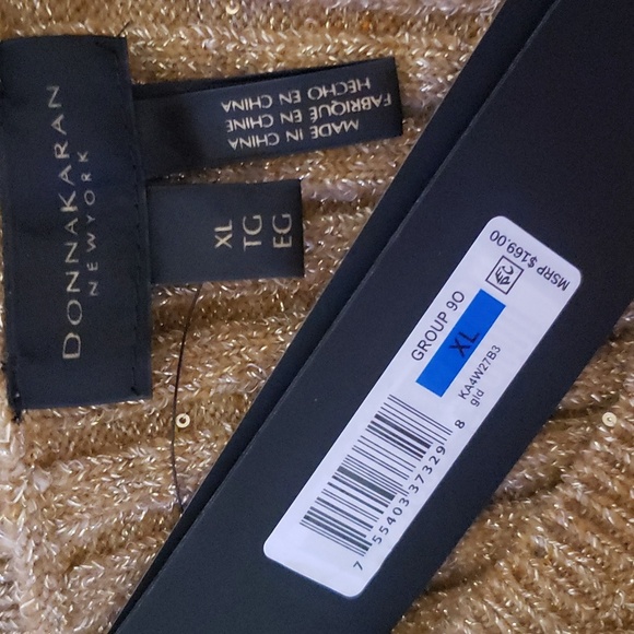 Glam Baddie Sexy XL Holiday Gold Knit Sequin Sparkle Cocktail Stretch Dress New - Picture 4 of 6